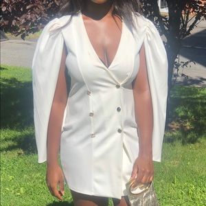White blazer dress